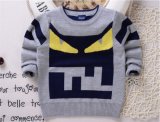 T1234 Fashion Kids Clothing 100% Cotton Round Neck Shirts Double-Layer Soft and Thick Boy Cartoon Long Sleeve Sweater Pullover Knitted Shirt