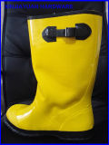 Over-The-Shoe Yellow Rubber Slush Boot Knee Boot