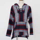 Ladies' Hooded Pullover in Heavy Guage with Colorful Intarsia Design