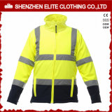 Winter Waterproof Fluorescent Yellow Orange Safety Reflective Jacket (ELTHJC-476)