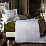 Quality Jacquard 300 Thread Count Hotel White Cotton Duvet Cover