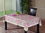 PVC Embossing Tablecloth with Flannel Backing (TJG0012)