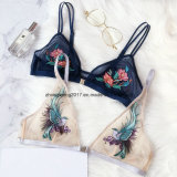Embroidered Lace Bra Rose Lingerie Hot Images Women Sexy Bra