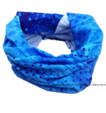 Factory Produce Custom Print Polyester Blue Magic Neck Tubular Headscarf