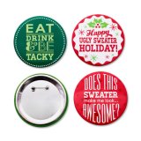 Custom Design Christmas Pin Buttons with 10% off Shipping Cost