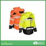 High Visibility Men's Orange Winter Reflective Safety Jackets