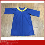 Custom Made High Quality Blue High School Graduation Gown and Tassel Cap (U46)