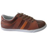 Classic Style Men Brown Perforate Leather Platform Sneakers Casual Shoes