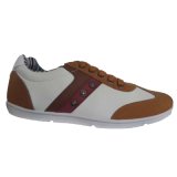 Latest Style Mens White/Brown/Red PU Leather Leisure Sneakers Shoes