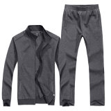 Activewear 100% Cotton 280GSM Men Blank Sports Zipper Sweatsuit