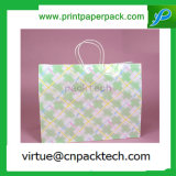 New Design White Kraft Paper Bag with Wristed Handle for Light Stuff