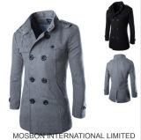 New Fashion Men's Wool Coat with Long Sleeves for Winter