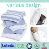 Infant Eco-Friendly Baby Muslin Cloth 100% Cotton Swaddle Blankets