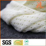 100% Acrylic White Small-Holed Hollow Warp Knitted Neck Scarf
