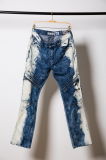 Wholesale Crazy Fashion Zipper Washed Biker Denim Jeans for Men