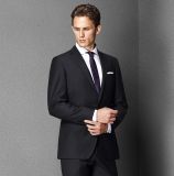 100% Wool Business Men Suit Black