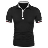 Customized Mens Casual Button up Slim Fit Trendy Polo T-Shirt