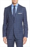 OEM Wholesale Morden-Cut Slim Trim Fit Men's Windowpane Suits