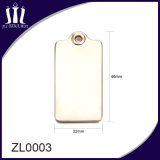High Quality Gold Color Metal Tag for Bag
