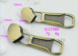 Fashion Metal Bronze Color Zipper Puller Hardware Garment Accessory Slider