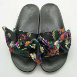 Fashion Women Wholesale Low Price Summer Foot Wear Flat Sandal Shoes Bowtie Casual Slipper Sandals