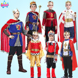 Multi Design Kids Boys King Arthur Halloween Costume Medieval Lord Prince Dress up & Role Play