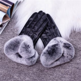 Sheepskin Mittens Ladies Winter Fur Leather Gloves