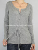 Girl Fashion Hot Sales Long Cardigan Sweater with Buttons (12AW-210)