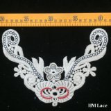 22*16cm Floral Cotton Lace Collar embroidery  Collar Appliques Bridal Neckline Collar Flower Motif Hm2039