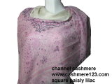 Cashmere Silk Square Pink Paisly Shawl