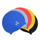 Waterproof Customized Logo Print Soft Adult Silicone Swimming Cap