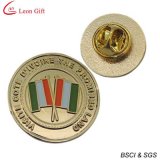 Custom Logo Enamel 24K Gold Plate Lapel Pin Badge (LM1180)