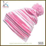 Custom POM POM Knit Slouch Beanie Hat Wholesale for Women