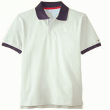 Short Sleeve White 100% Nylon Polo Shirt