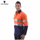 Wholesale Men Poly Cotton Safety Long Sleeve Work Shirts
