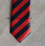 Red and Black Printing Striped Necktie