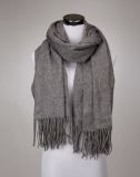 Custom Printed 100% Water Soluble Wool Scarf/Shawl with Fringes/Tassels for Ladies