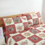 Red Bedding Set 100% Cotton Plaid Bedspread