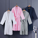 100% Cotton Colored Waffle Hotel Women Bathrobe/Robes