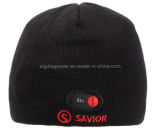 Knitted Cap For Rchargeable Battery Heating In Winter Black