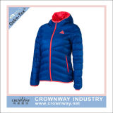 New Design Men Polyester Faked Down Padded Jacket with Hood