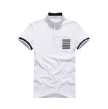 Cheap Wholesale White Polo Shirt with Pocket