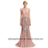 Women Mermaid Backless Elegant Sequin Lace Evening Party Prom Dress