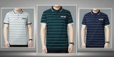 Striped Custom Cotton Polo T Shirt for Man