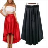 Fashion Apparel Irregular Lacing Expansion Long Pleated Skirt Clothes