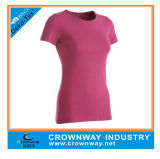 Womens Blank 100% Microfiber Polyester Running T-Shirt for Wholesale