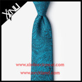 Handmade 100% Silk Slim Jacquard Paisley Neck Tie