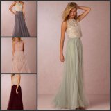 Lace Formal Prom Pageant Gowns Tulle Bridesmaid Evening Dress Te521