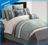 Green Embroidery Design 7PCS Microfiber Comforter Bedding
