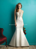 Luxury Taffeta Embroidary Rhinestone See Through Wedding Bridal Dresses